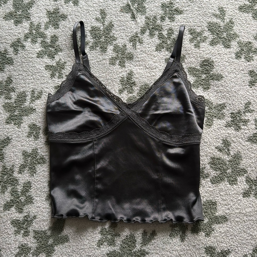 DIVIDED silk tank top